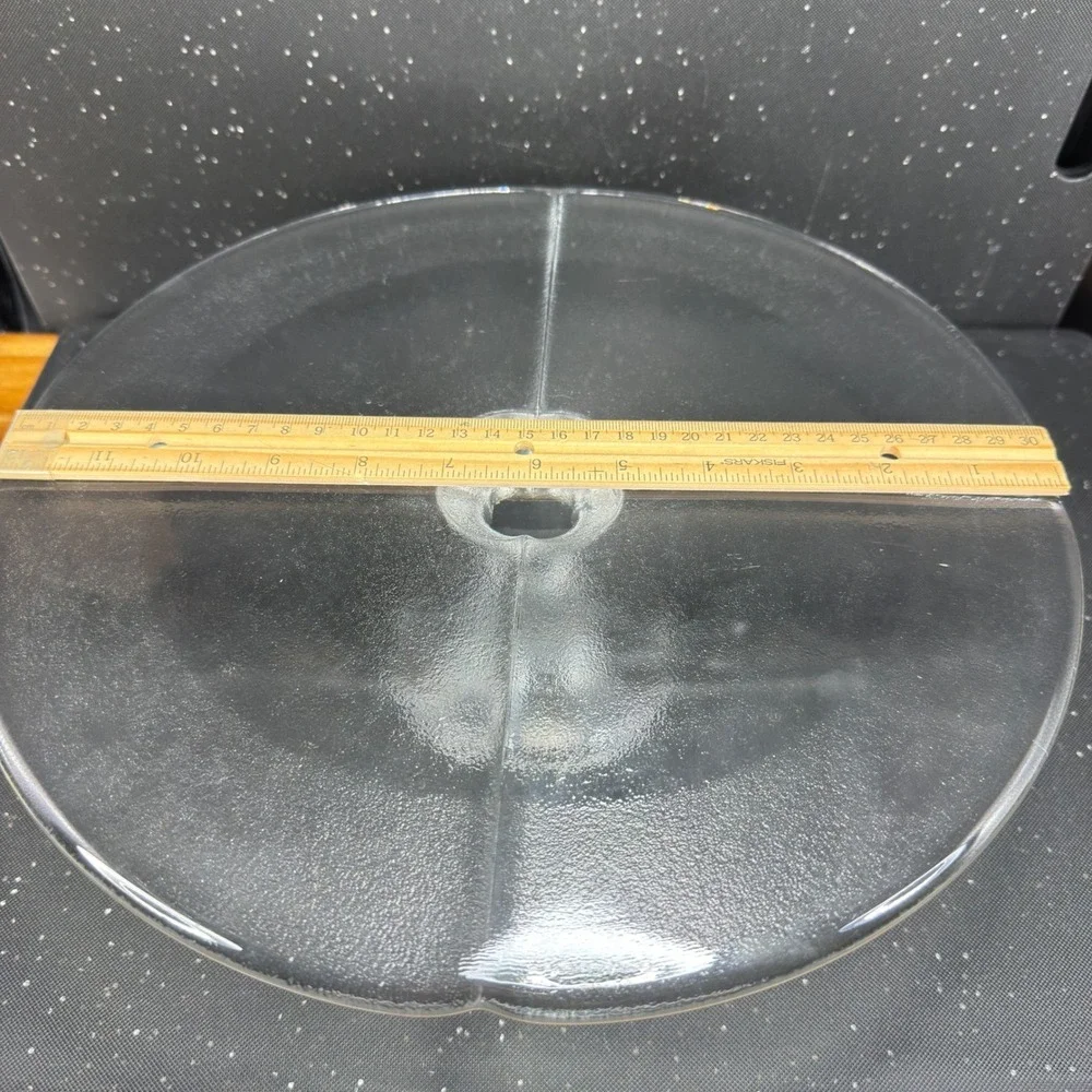 Rosenthal Studio Line Clover Clear Frosted Glass 12in Cake Stand Pedestal Plate
